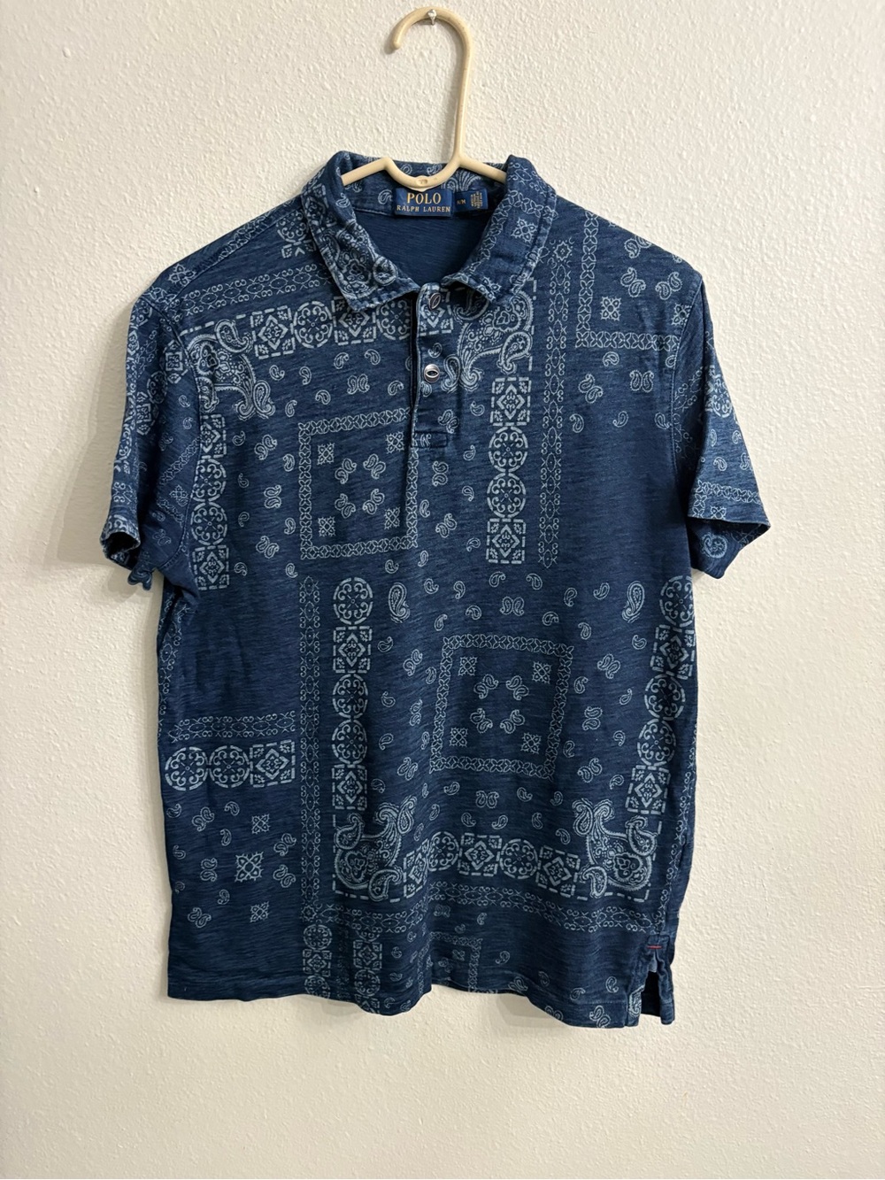 Polo by Ralph Lauren Navy Bandana-Print Short Sleeve Polo